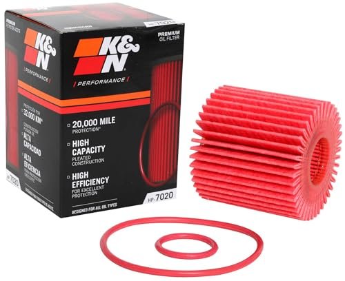 K&N Oil Filter: 20,000 Mile Engine Protection, HP-7020
