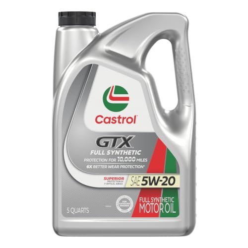 Castrol GTX Full Synthetic 5W-20 Motor Oil, 5 Quarts