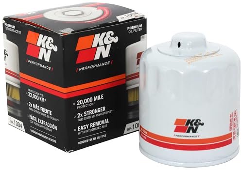 K&N Oil Filter: 20,000 Mile Engine Protection, HP-1004