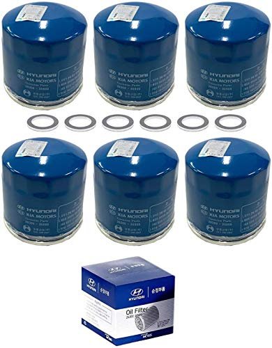 Genuine OEM Hyundai & Kia Oil Filter 26300-35505 6-Pack