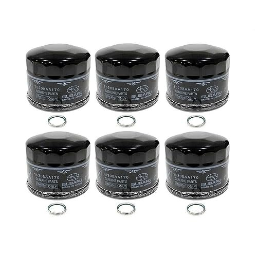 Subaru Set of 6 Oil Filters w/Crush Gaskets WRX