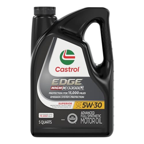 Castrol EDGE High Mileage 5W-30 Advanced Full Synthetic...