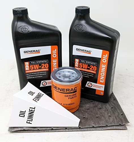 Generac 5W-20 Full Synthetic Oil Change Bundle with Filter