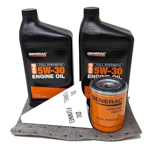 Generac 5W-30 Full Synthetic Oil Change Kit with Filter