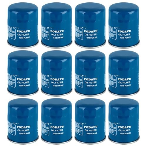 PODAFU 15400-PLM-A02 Oil Filter for Honda Acura 12 Pack