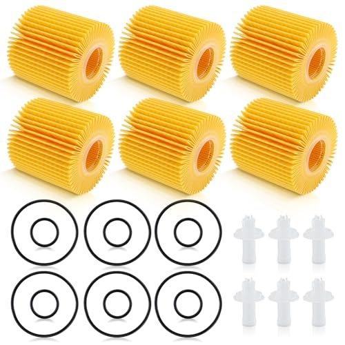 CARRBIA Oil Filter 6PCS Compatible with Toyota Camry...