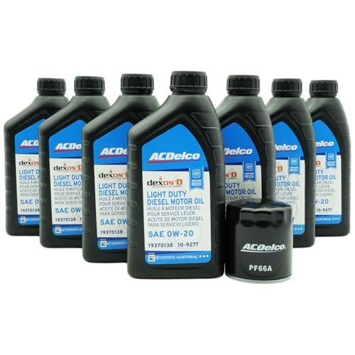 ACDelco dexosD SAE 0W-20 Diesel Oil & PF66A Filter Kit